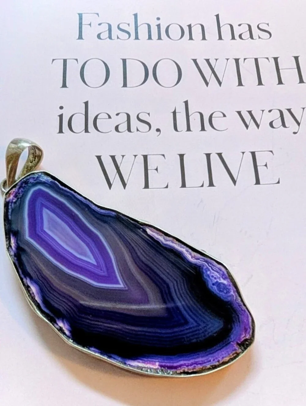 Charles Albert Fine Silver Large Amethyst Geode Pendant
